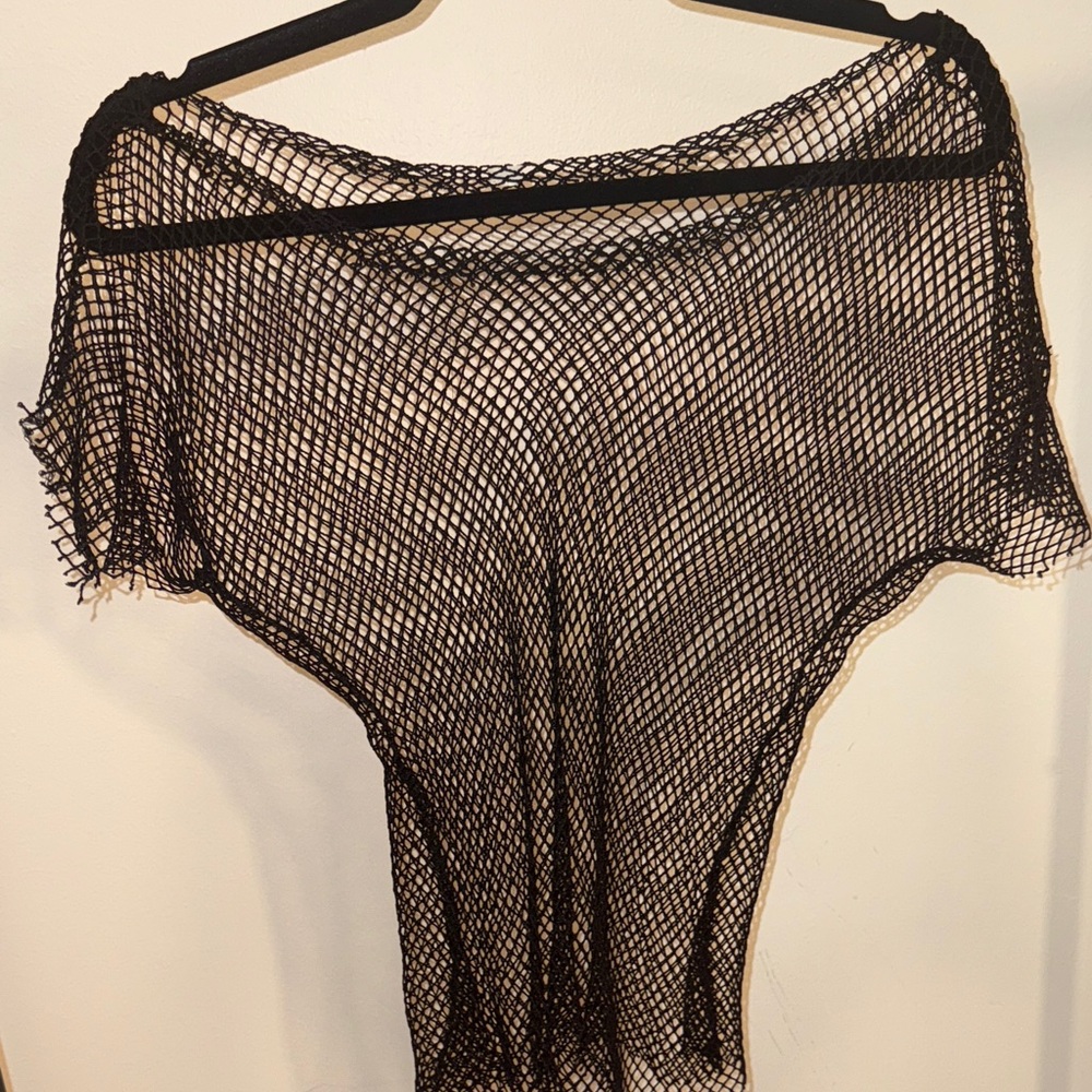 American Vintage Black Mesh Camisole